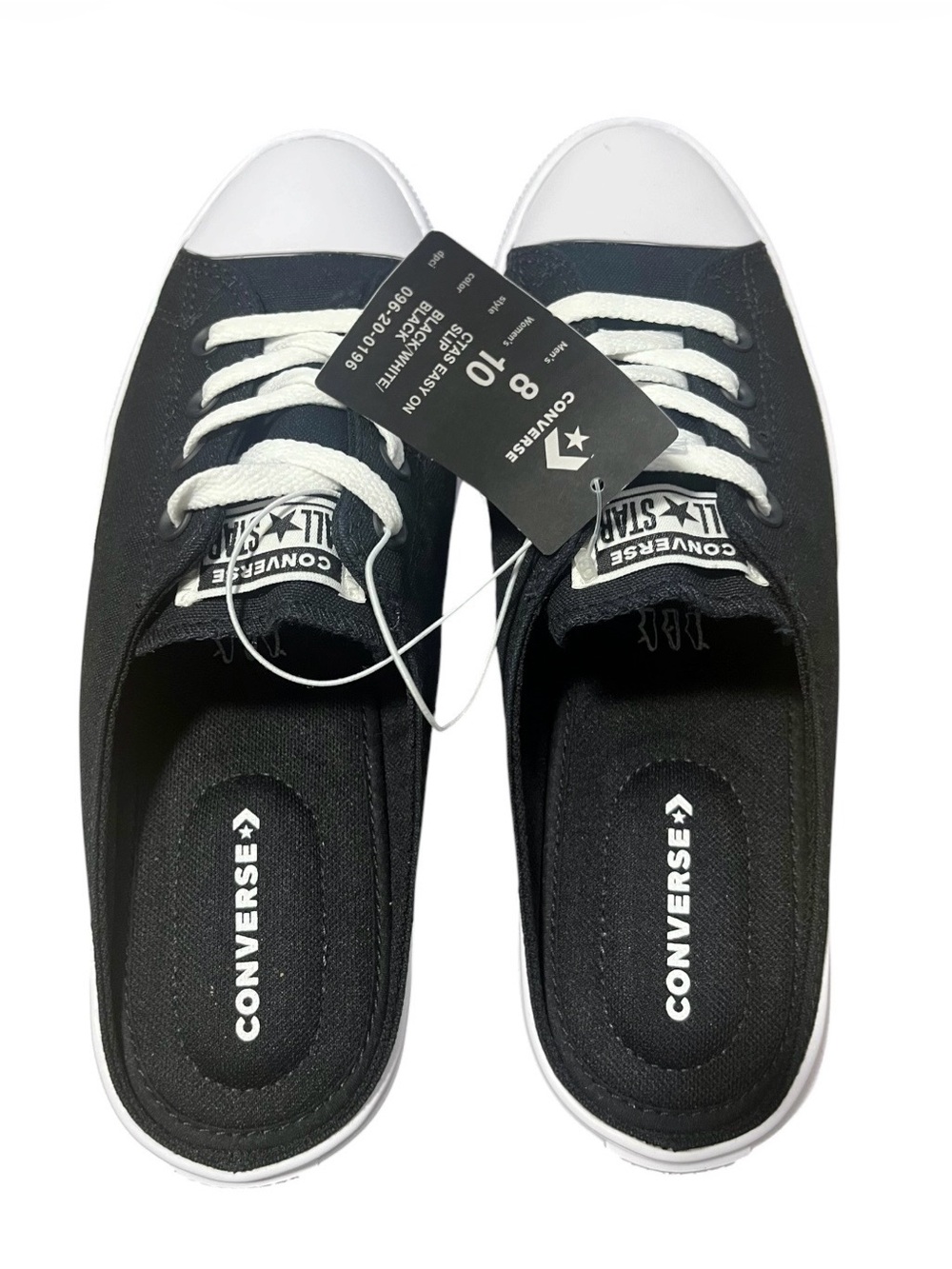 Converse Black & White Low-Top Slip-On Sneakers